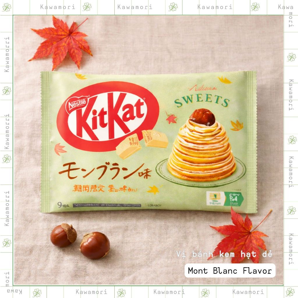 KitKat Nhật - KitKat vị bánh kem hạt dẻ - KitKat chocolate Mont Blanc flavor