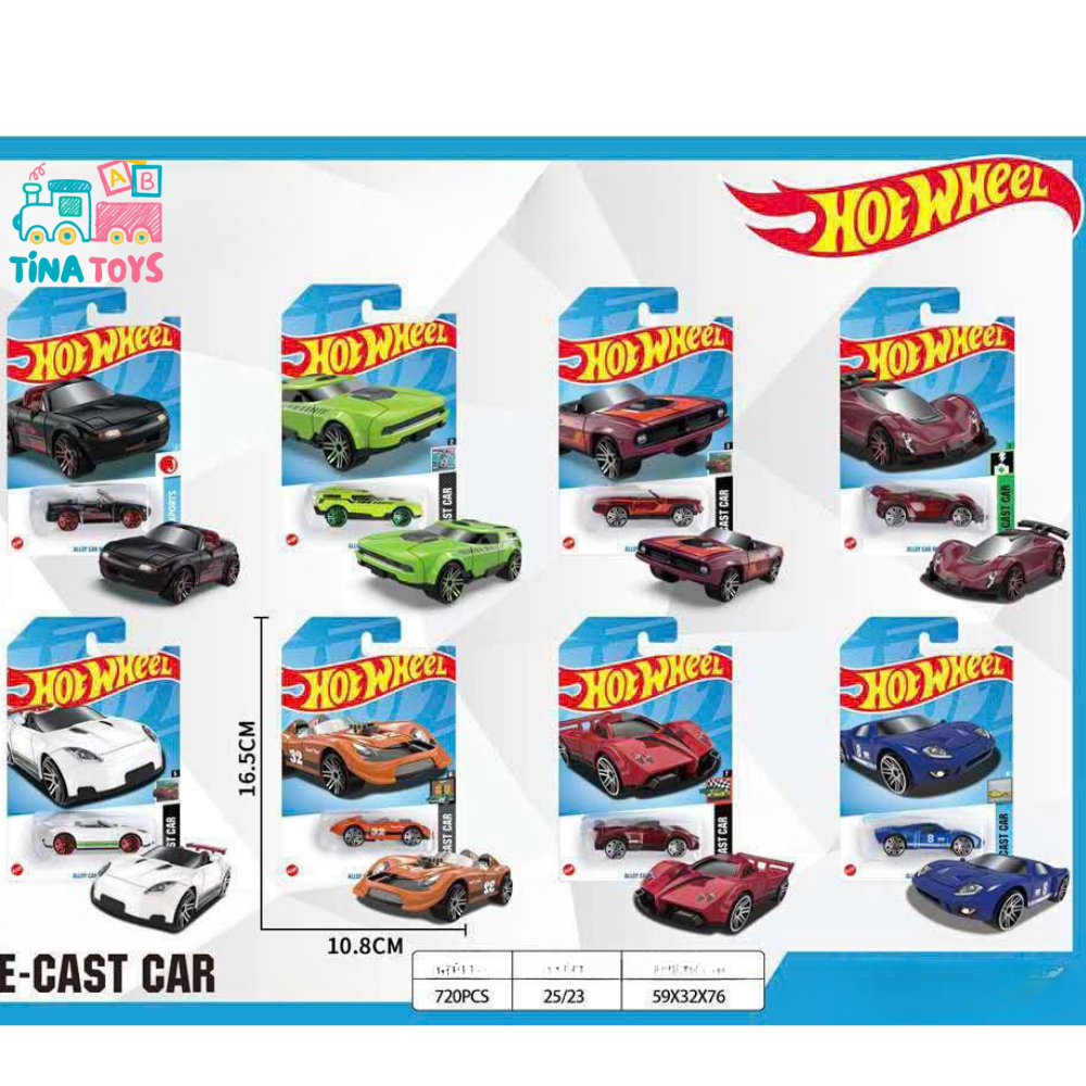 Mô Hình Hot Wheels Basic tỉ lệ 1:64, Xe Ô tô Mô Hình, Đồ Chơi Xe đua Hot Wheels Cứng Cáp, Giao ngẫu nhiên