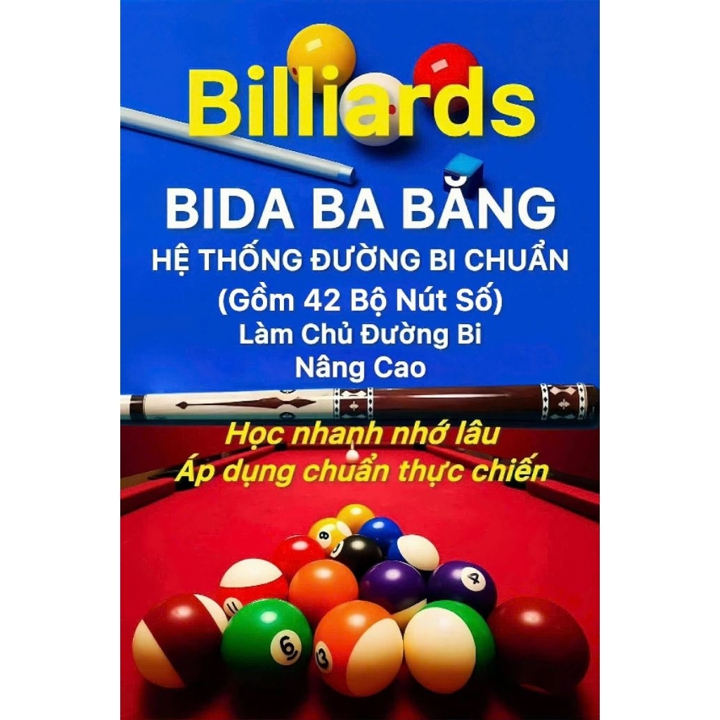 Sách BiDa 3 Băng Nâng Cao Màu