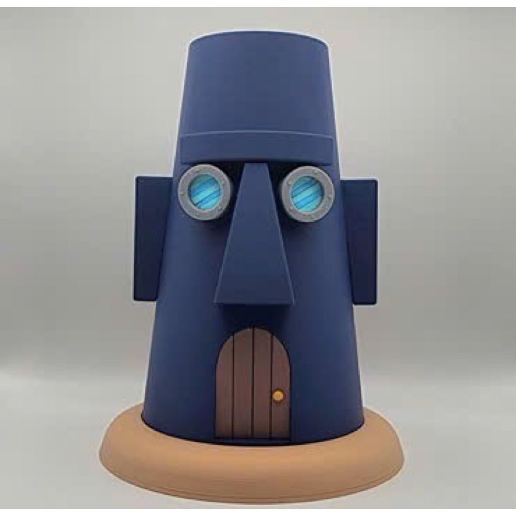 Mô hình Nhà Của Squidward (Squidward's House) - Tượng Đá Moai Decor Bể Cá, Bàn Làm Việc, Góc Gaming 
