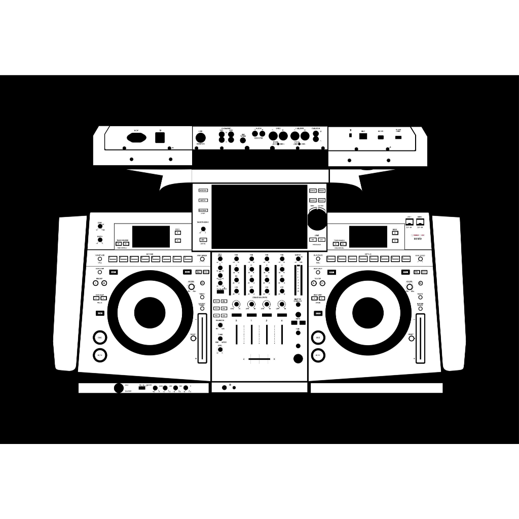 Skin DJ OPUS QUAD Màu Đen Cán Kim Tuyến.