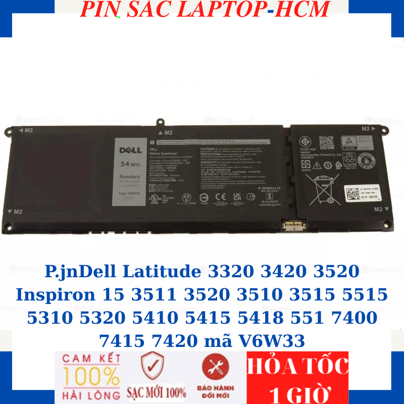 Sạc Pin Dell Latitude 3320 3420 3520 Inspiron 15 3511 3520 3510 3515 5515 5310 5320 5410 5415 5418 5