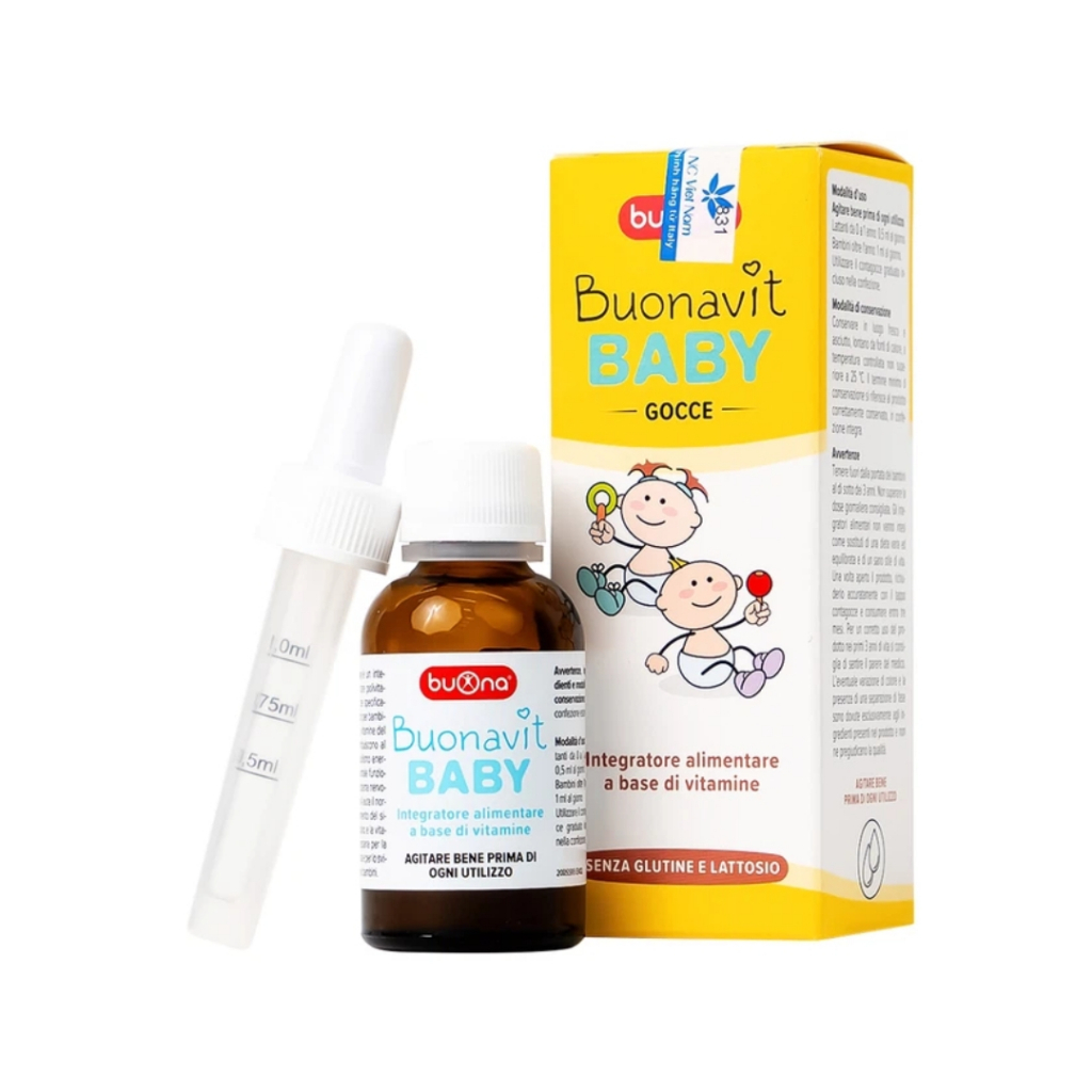 BUONAVIT BABY VITAMIN TỔNG HỢP DẠNG NHỎ GIỌT CHO BÉ LỌ 20ML | NHẬP KHẨU CHÍNH HÃNG ITALIA