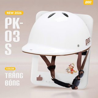 [NEW 2026] Nón Bảo Hiểm Trẻ Em POC PK03S Trắng Nâu Chính Hãng