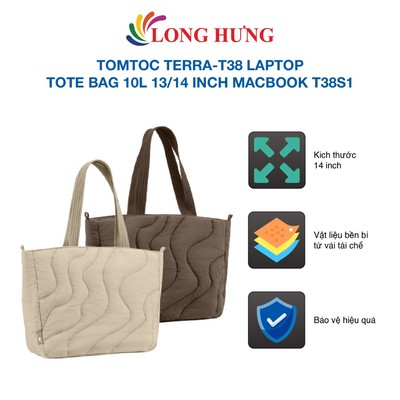 Túi xách chống sốc Tomtoc Terra-T38 Laptop Tote Bag 10L 13/14 inch Macbook T38S1 - Hàng chính hãng