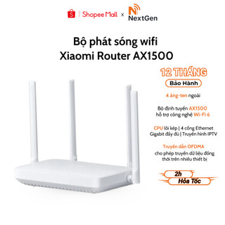 Bộ Phát Sóng Wifi Xiaomi Router AX1500 EU Gigabit Edition - Bản Quốc Tế Chính Hãng - Bảo Hành 12 Tháng