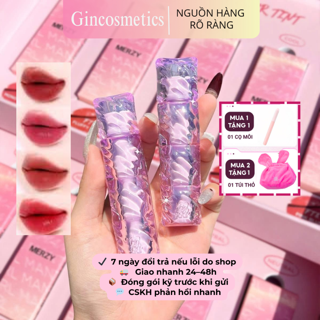 Son Mezy Water Fit Blur Tint Mịn Lì Bền Màu,  Lì Nhẹ Môi, Full Bảng Màu