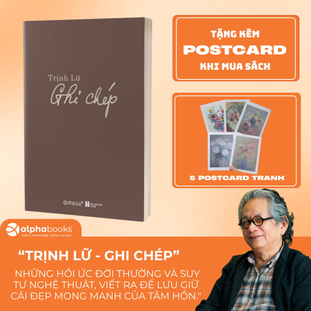 Sách Ghi Chép - Trịnh Lữ (Tặng Kèm 5 Postcard Và Có 12 Trang In Màu) Omega Plus