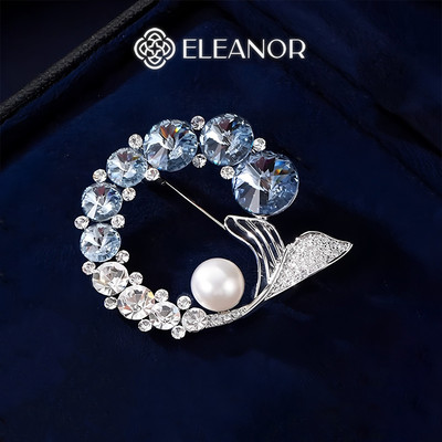 Ghim cài áo nam nữ Eleanor Accessories trâm cài áo hình đuôi cá đính đá phụ kiện thời trang 11506