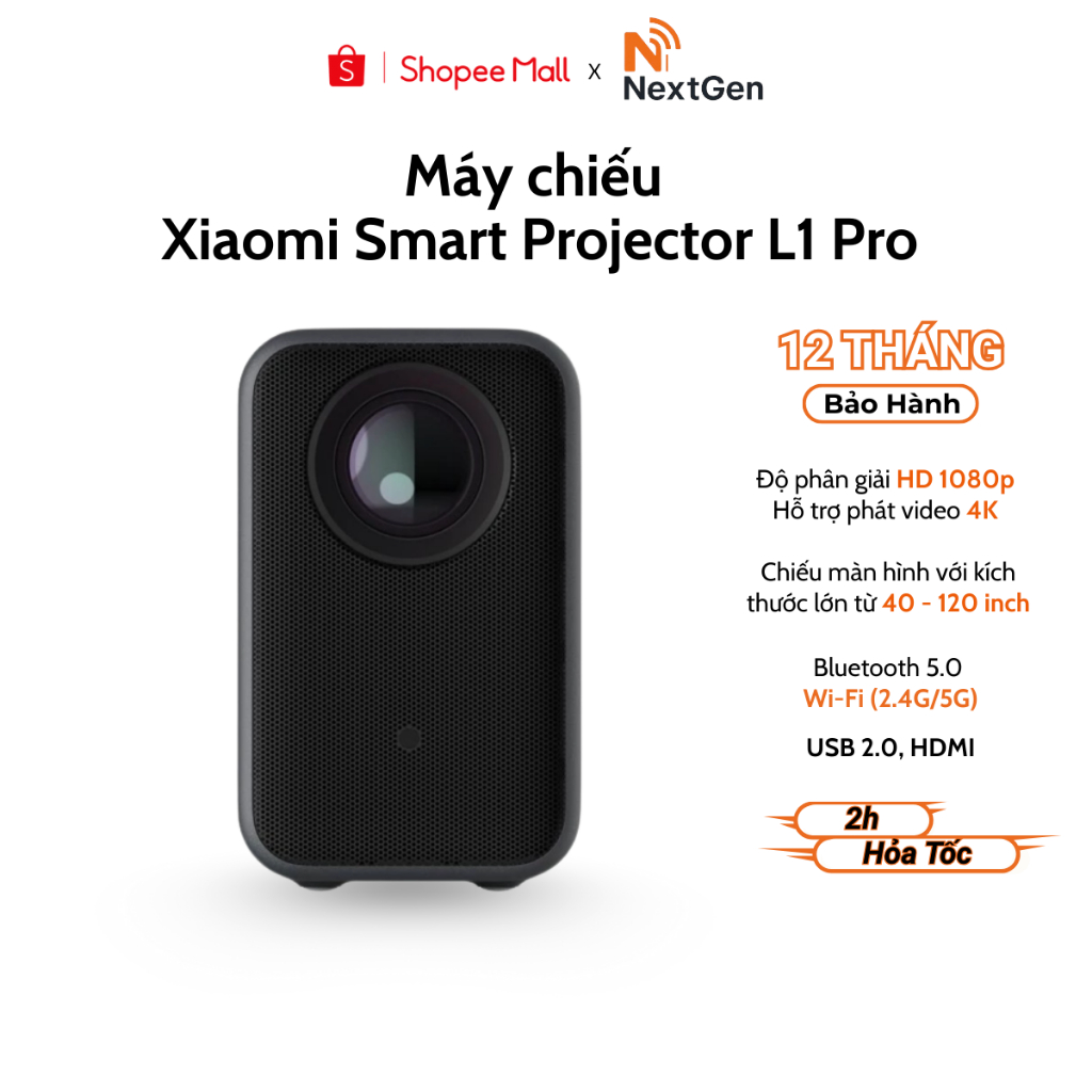 Máy chiếu Xiaomi Smart Projector L1 Pro - Hàng Quốc Tế Chính Hãng, Bảo Hành 24 Tháng