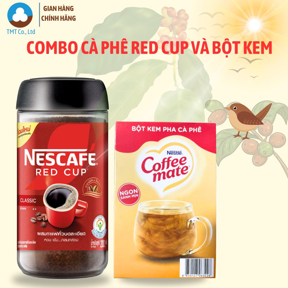 Combo 1 Nescafe Red cup 200g và 1 Hộp bột kem Coffee Mate 450g