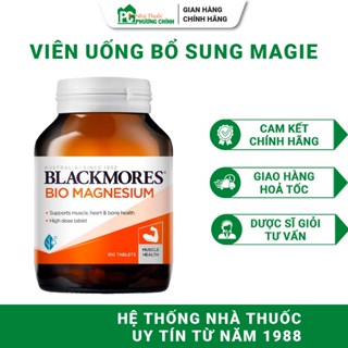 Viên Uống Bổ Sung Magie Blackmores Bio Magnesium - Hỗ Trợ Ngăn Ngừa Chuột Rút Cơ Bắp 100 Viên/Lọ