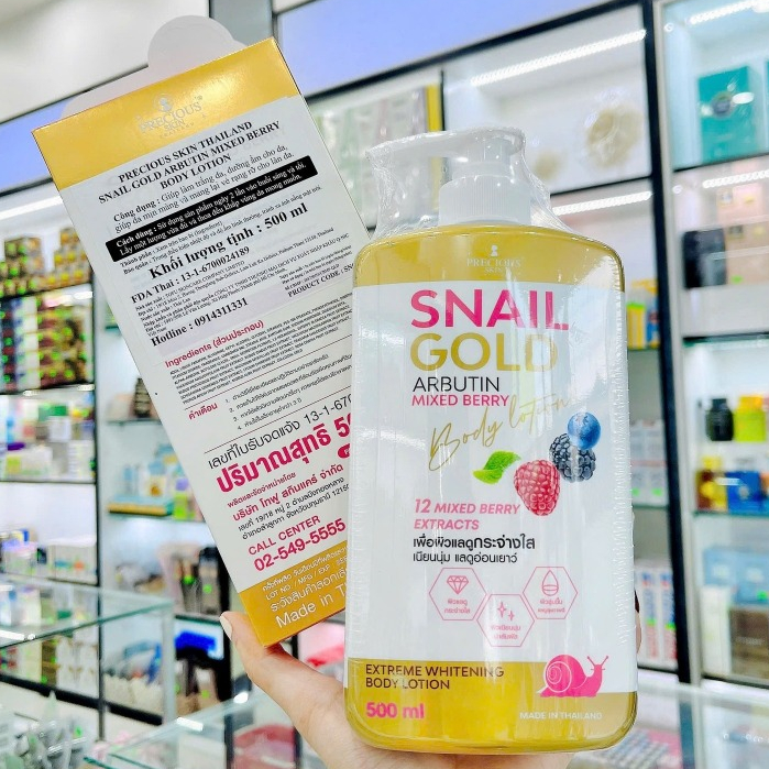 Sữa Dưỡng Thể Trắng Da Snail Gold Arbutin Mixed Berry – Body Lotion 500ml