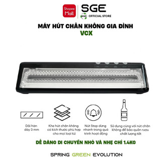 Tặng Túi Hút Chân Không] Máy Hút Chân Không SGE VCX gia đình,1.4kg,sức hút (-0,6bar)