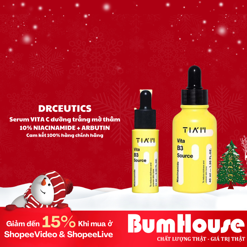 Tinh Chất Dưỡng Sáng Da, Mờ Thâm TIAM Niacinamide 10% + Arbutin 2% Tia'm Vita B3 Source 10ml/ 40ml