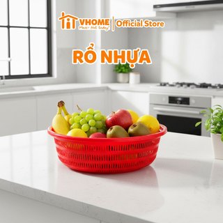Rổ Nhựa Dáng Tròn Vĩ Hưng 36cm - Nhựa PP An Toàn, Thoát Nước Nhanh, Đa Dạng Màu Sắc Tiện Dụng Cho Gia Đình & Hàng Quán