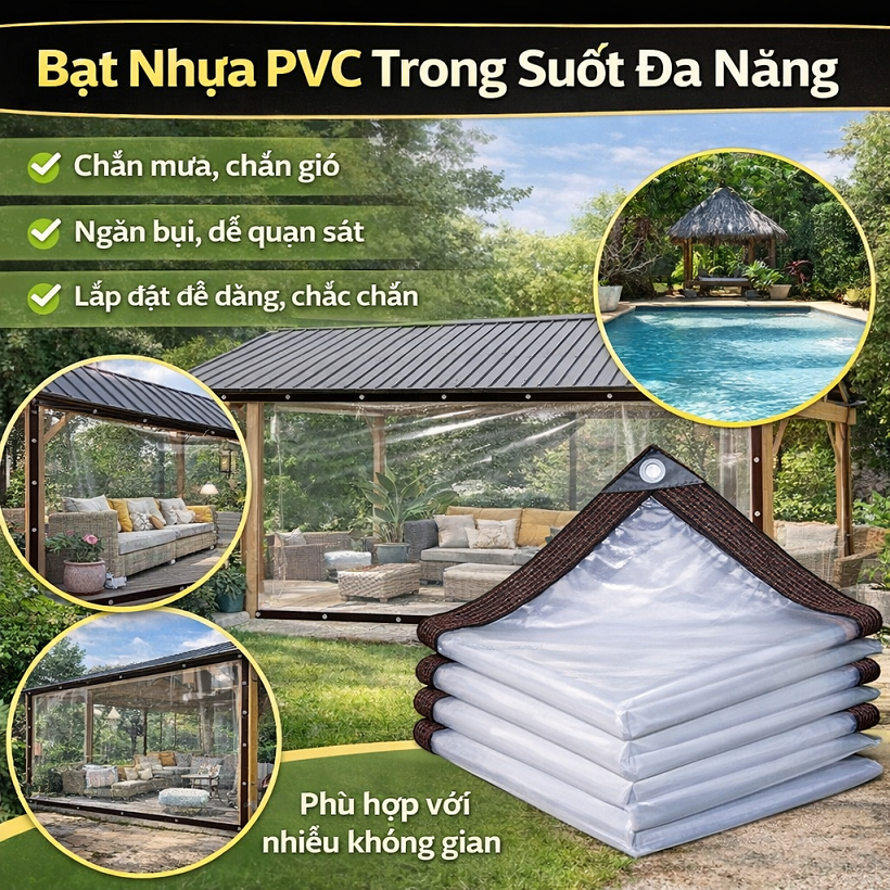 Bạt che mưa PVC cao cấp