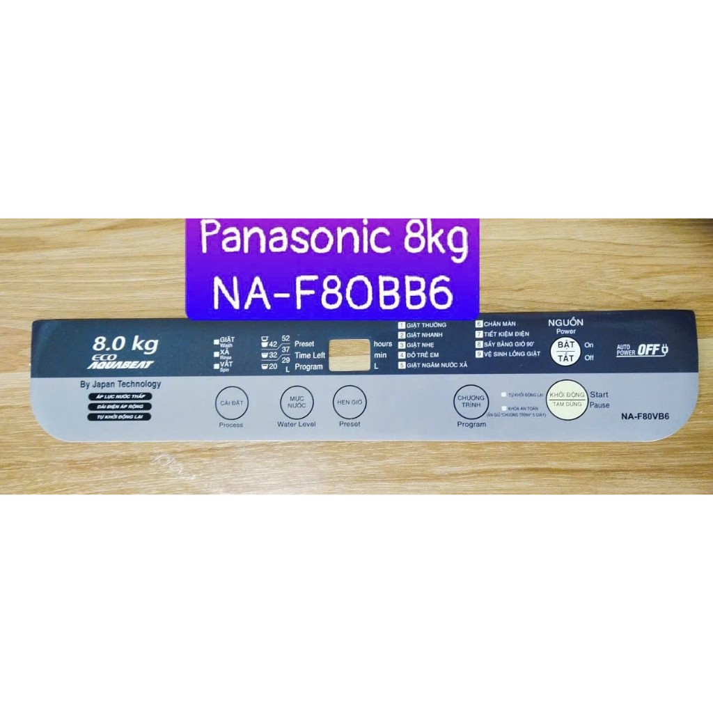 Tem phím máy giặt Panasonic 8kg