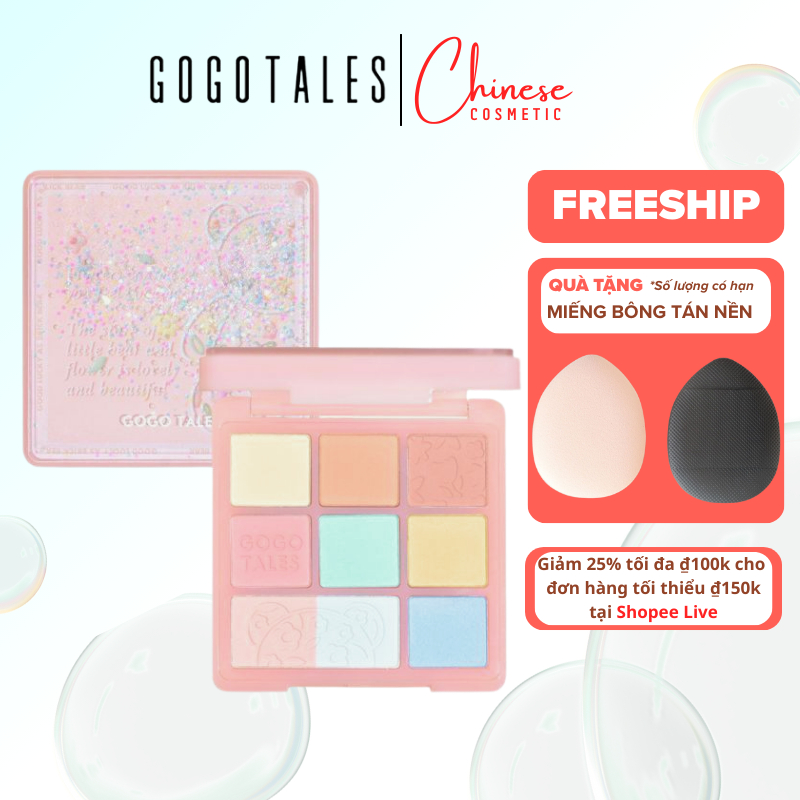 Bảng mắt 8 ô Gogotales Garden Bear GT405 Màu Kim Tuyến Cho Người Mới Bắt Đầu