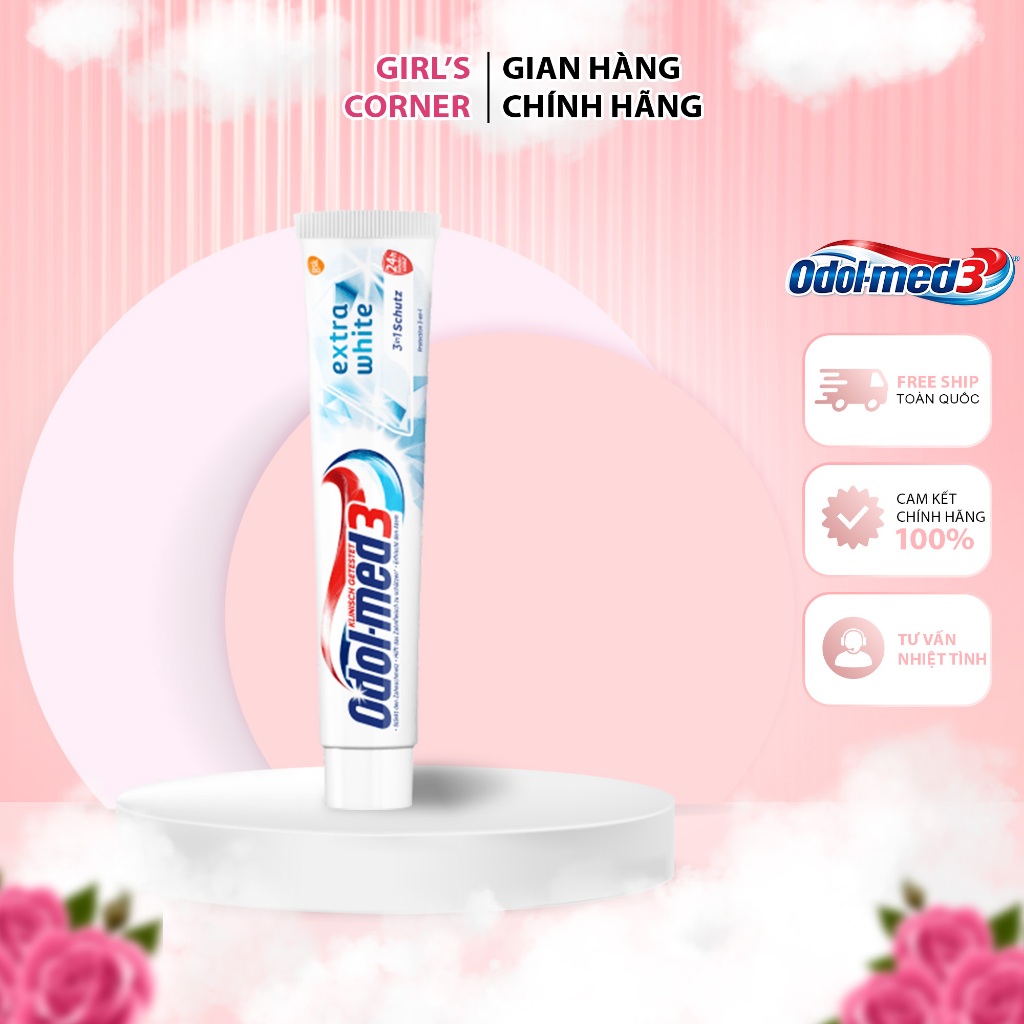 Kem đánh răng Odol-Med 3 Extra White 75ml nội địa Đức
