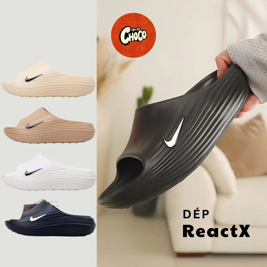 (FULLBOX) Dép Đúc NK ReactX Rejuven 8 Slide Siêu Êm Clever Tiệm Dép Choco