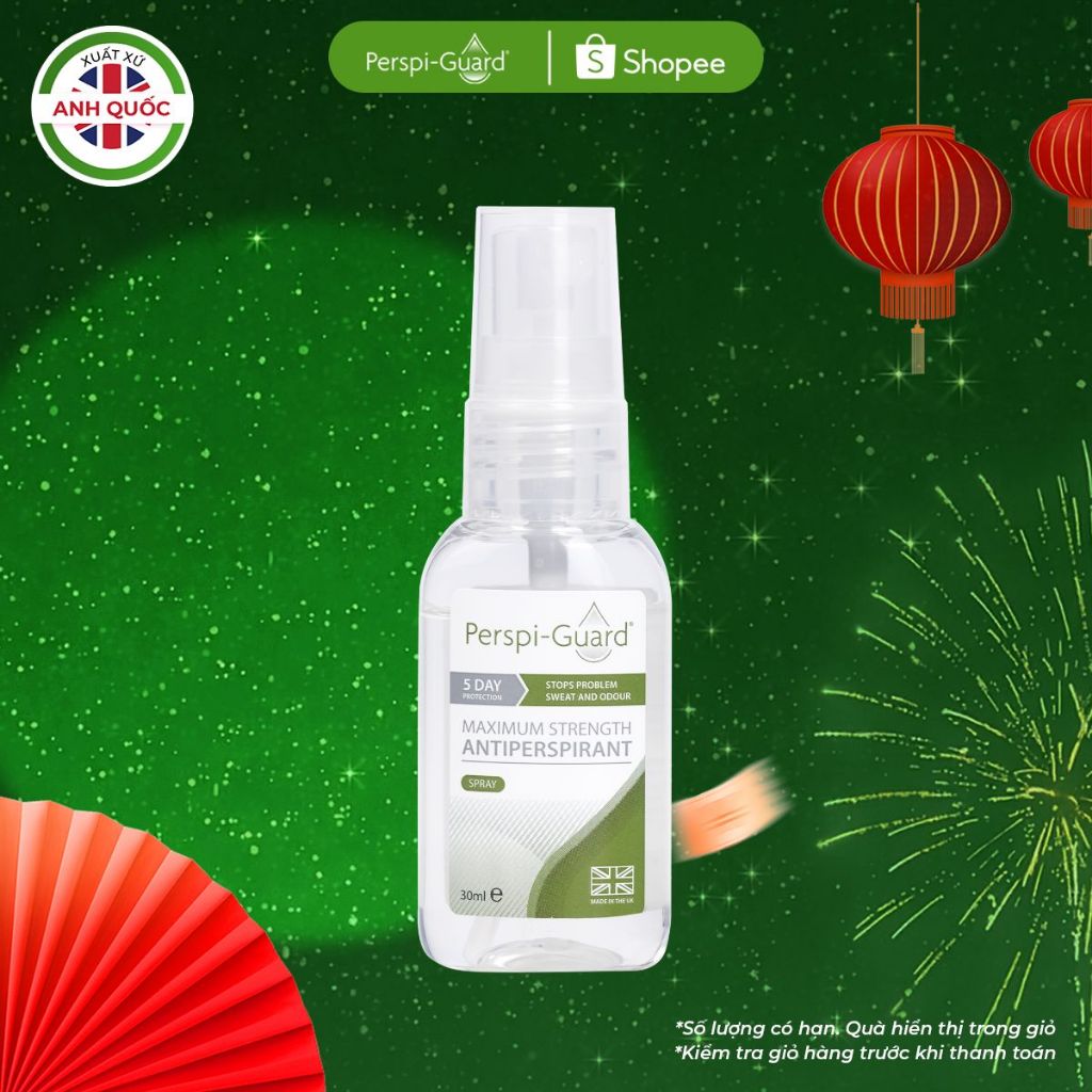 Xịt khử mùi ngăn mồ hôi toàn thân cao cấp Perspi-Guard hiệu quả 3 - 5 ngày 30ml