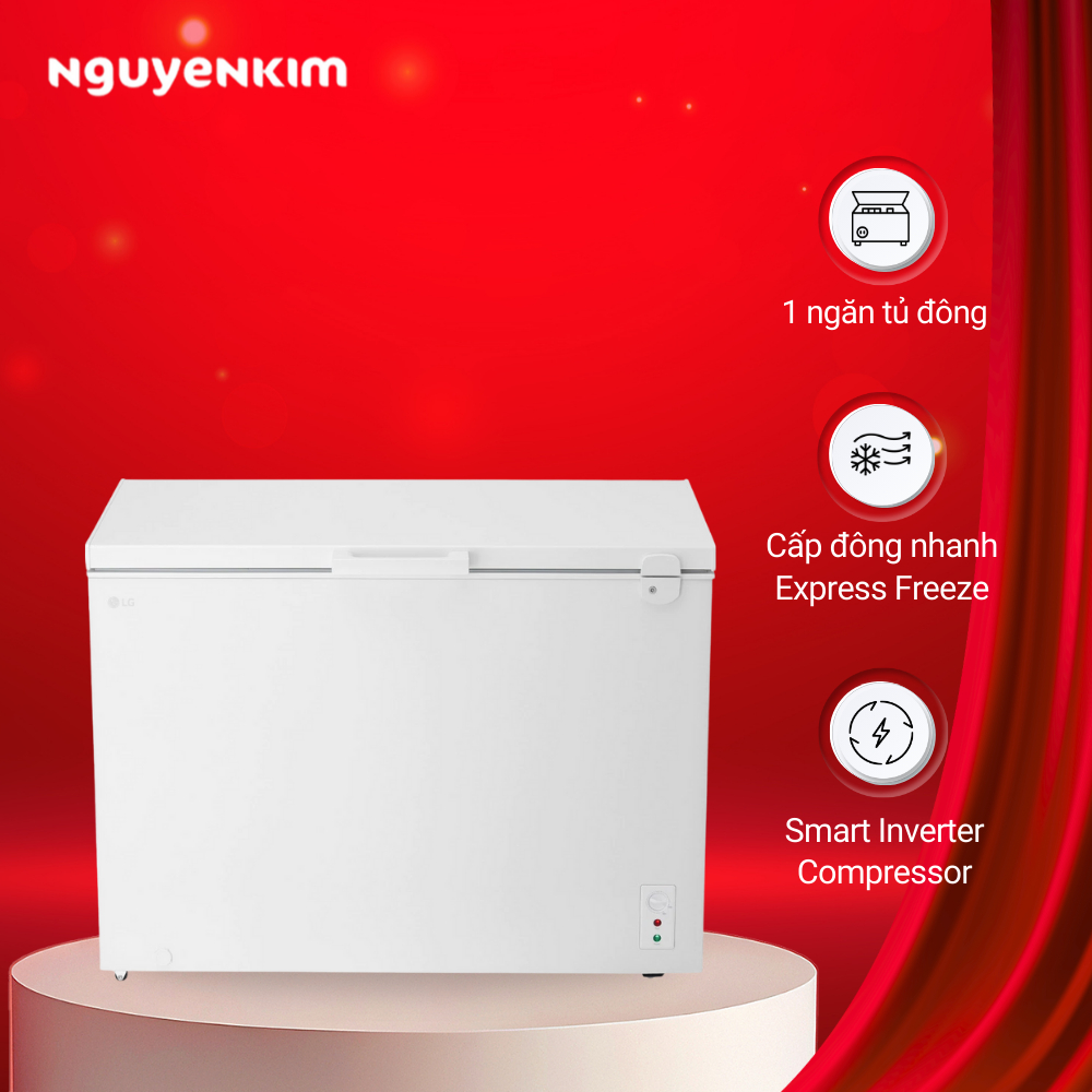 [Mới 2025] Tủ đông LG Inverter 291 lít C30WH