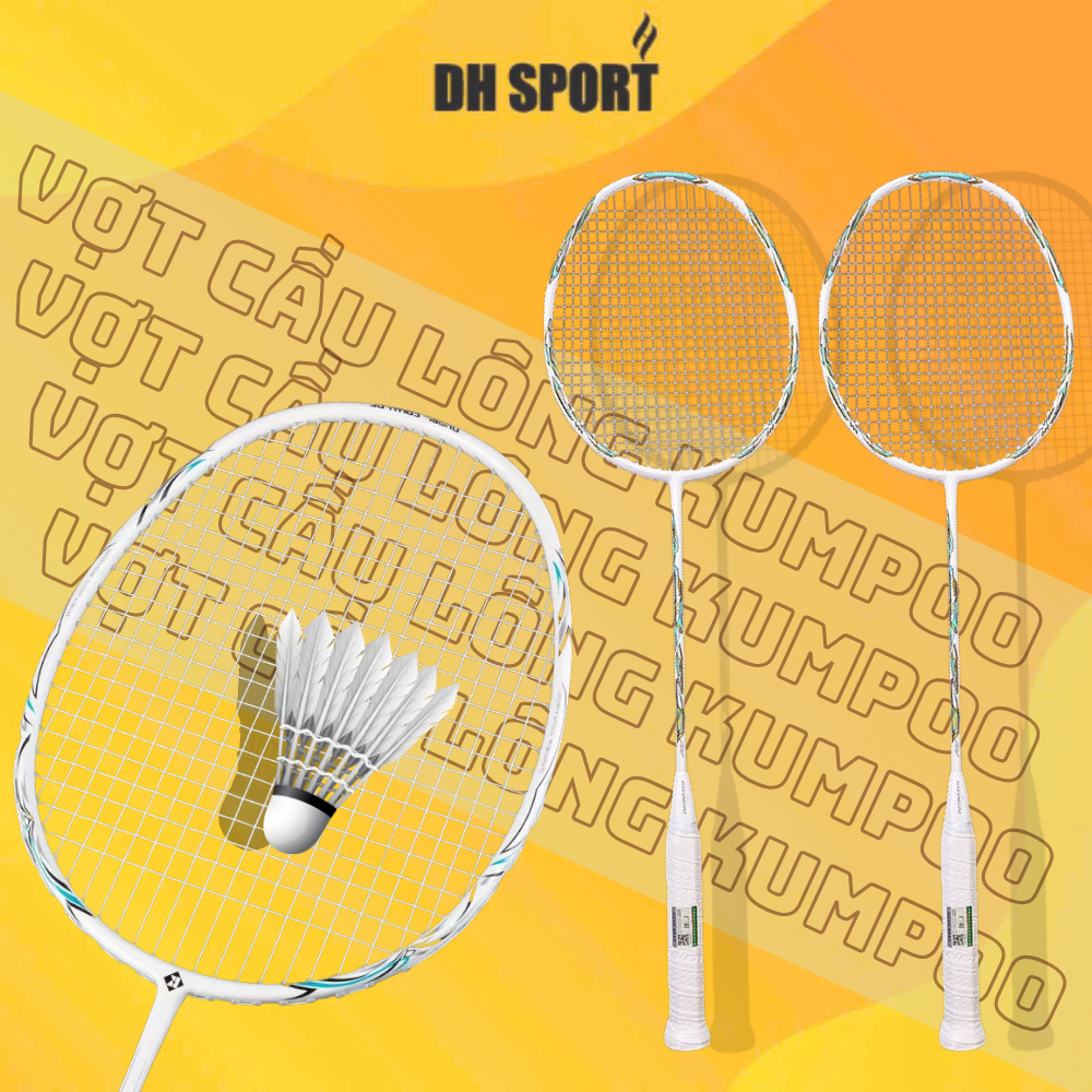 Vợt cầu lông KUMPOO K520 PRO chính hãng, căng sẵn 11kg tặng kèm bao đựng và quấn cán