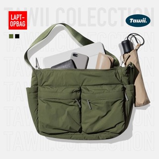 Tawii. Túi đeo chéo nam Túi nam UNISEX Túi đa năng nhiều Công suất lớn Có thể cài đặt máy tính