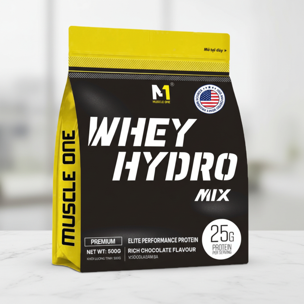 Whey Thủy Phân 25g Protein – WHEY HYDRO MIX 500g – Whey Protein Tăng Cơ Gym