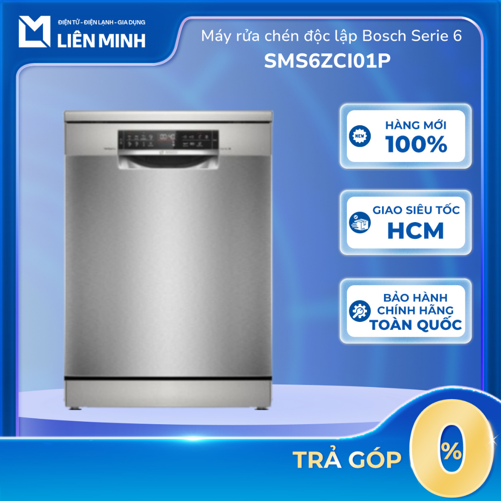 Máy Rửa Chén Độc Lập Bosch Serie 6 14 Bộ SMS6ZCI01P [Giao Toàn Quốc]