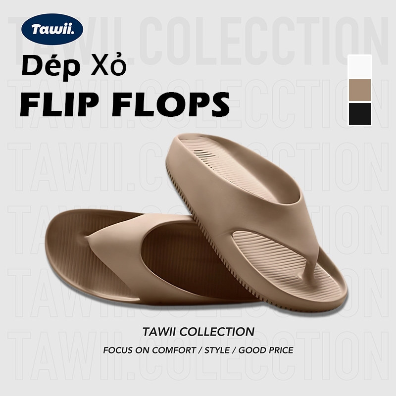Tawii Dép Xỏ Ngón Siêu Nhẹ Nam Nữ Dép đi biển Chống Trượt Dép tông nữ Dép Đế Mềm
