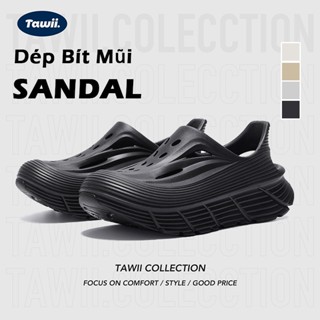 Tawii Dép Sandal EVA Đế Dày Bít Mũi Dép Nam đàn hồi Dép đúc Ngoài Trời Bốn màu