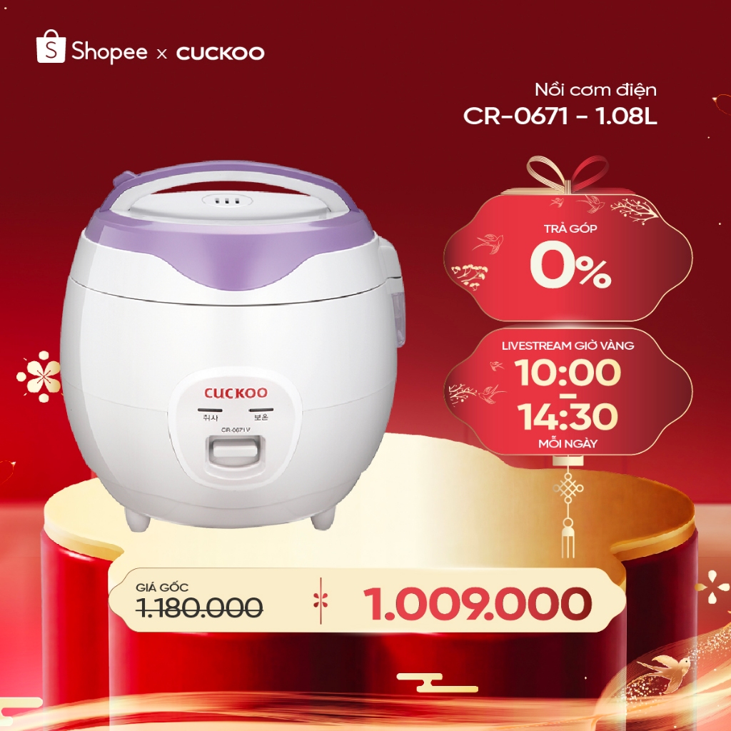 Nồi cơm điện Cuckoo 1,08 lít CR-0671 - Hàng chính hãng