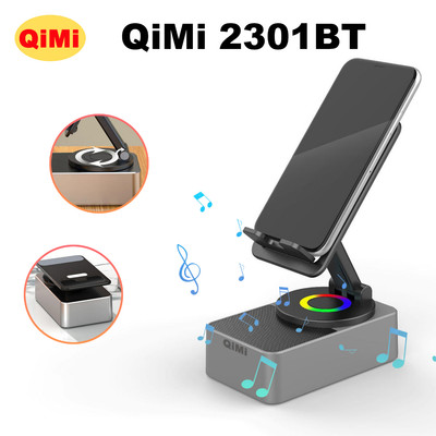 Loa Bluetooth Kèm Giá Đỡ QiMi 2301BT - Tích Hợp Sạc Dự Phòng, Âm Thanh HiFi, Chống Trượt, Pin Trâu