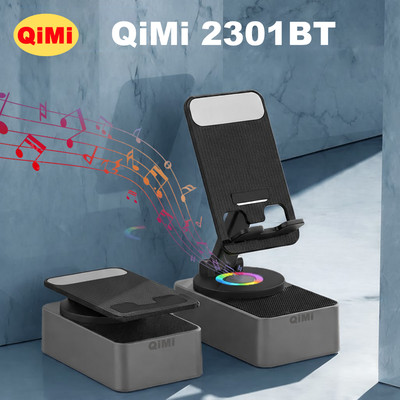 Giá Đỡ Đa Năng QiMi 2301BT - Kết Hợp Loa Bluetooth, Trục Xoay 360°, Gấp Gọn, LED Màu, Âm Bass Căng