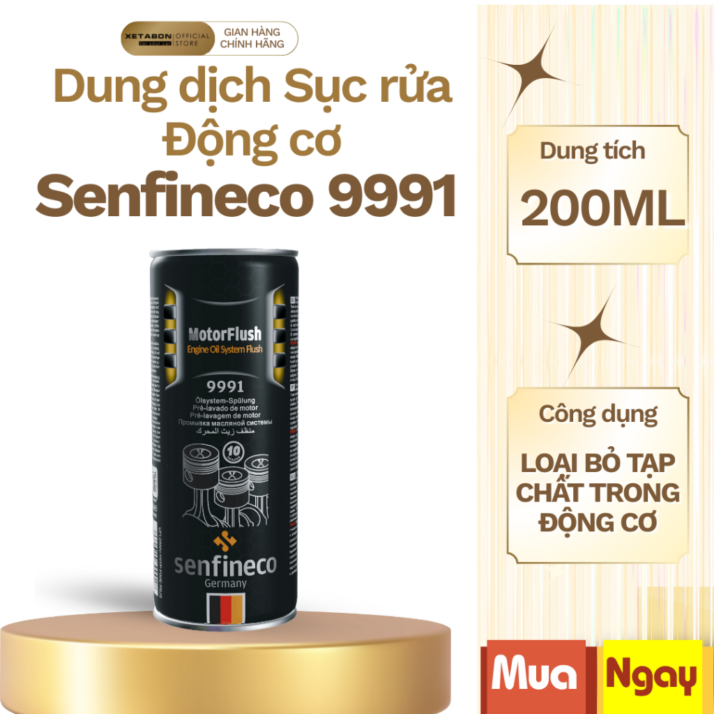 Súc rửa động cơ ô tô Senfineco 9991 motor llush engine oil system flush 443ml