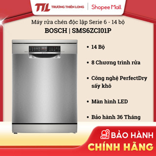 [Shopee - Lắp đặt 0Đ HN HCM] SMS6ZCI01P - Máy rửa chén độc lập Bosch Serie 6 14 bộ SMS6ZCI01P