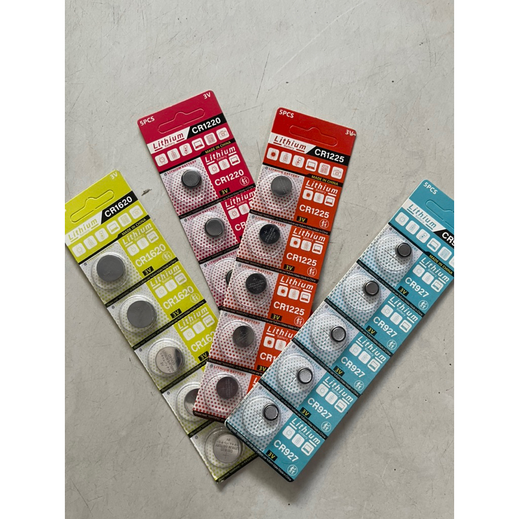 Vỉ 5 viên CR927, CR1220, CR1225, CR1620, CR1632.