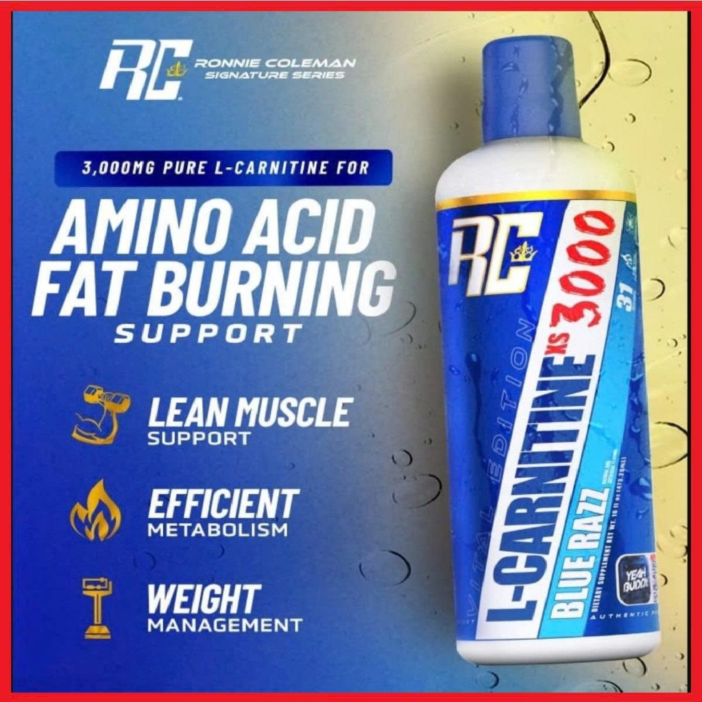 Ronnie Coleman L Carnitine 3000 dạng lỏng hỗ trợ giảm Mỡ chuyển hoá chất béo