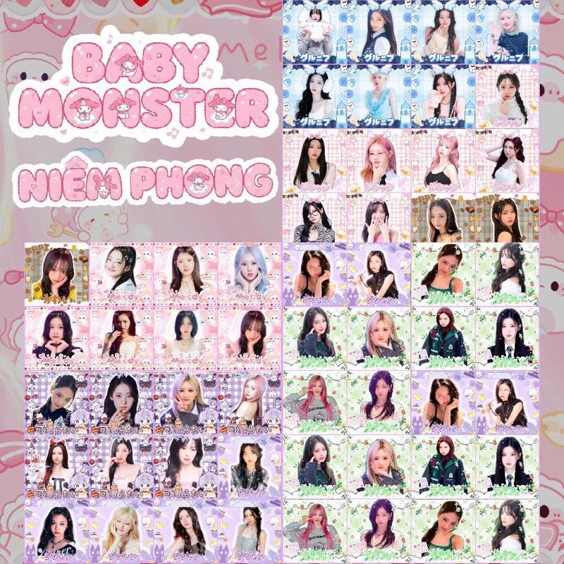 Set 50 Tấm Sticker Niêm Phong Baby Monster Đồ Gói