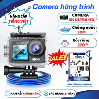 Camera hành trình 4K, 5K Ultra HD, Máy quay vlog cầm tay, Camera xe máy xe đạp, xe Ô tô, Mũ
