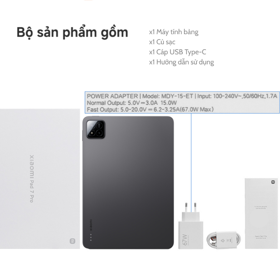 Máy tính bảng Xiaomi Pad 7 Pro 8/256GB - 12/512GB Hàng chính hãng bảo hành 18 tháng (Nguyên seal) | BigBuy360 - bigbuy360.vn