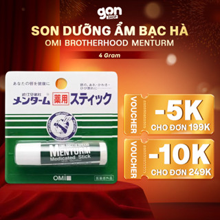 Son dưỡng môi Omi Brotherhood Menturm Bạc Hà Nhật Bản Thỏi 4g dưỡng ẩm, làm mềm môi - GỌN Shop