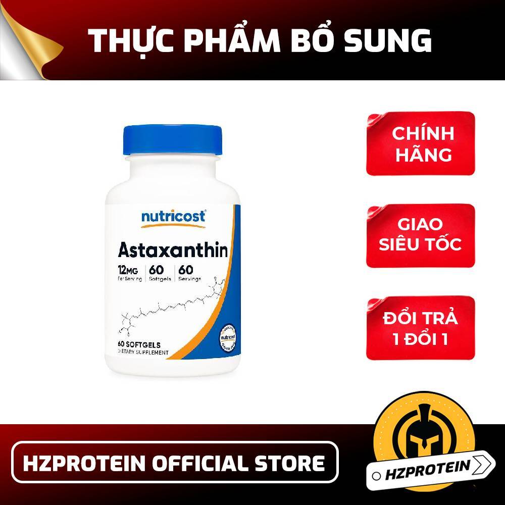 Nutricost Astaxanthin 12mg – Thực Phẩm Bổ Sung