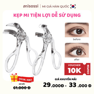 Kẹp Mi misossi Tiện Lợi Dễ Sử Dụng Chất Liệu Nhựa Trong Suốt Kèm Đệm Silicon Tích Hợp Lược Chải
