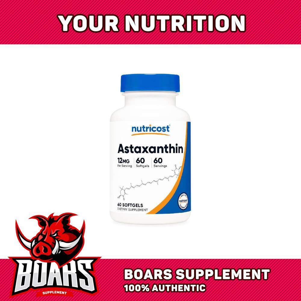 Nutricost Astaxanthin 12mg – 120 Viên – Chống Oxy Hóa