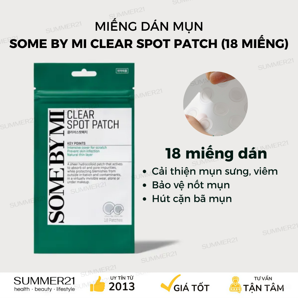 Miếng Dán Giảm Mụn Some By Mi Clear Spot Patch (Set 18 miếng)
