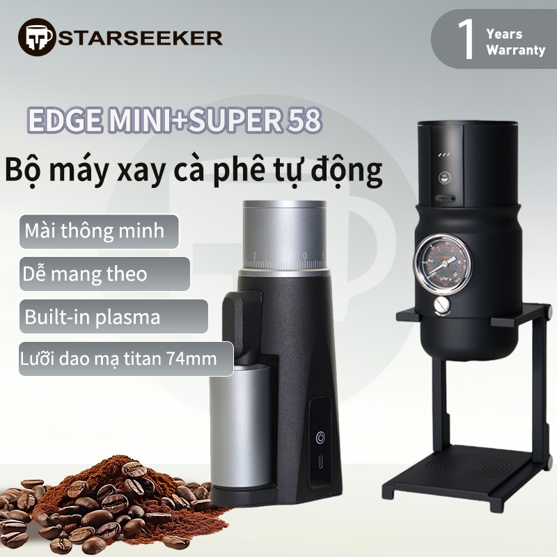 Starseeker bộ Edge mini+Super58 Máy xay hạt cà phê máy xay cà phê mini máy móc không dây Italian cof