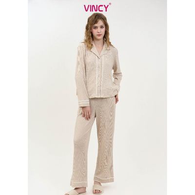 BỘ PIJAMA THUN CO GIÃN TỐT THU ĐÔNG BTD050W41